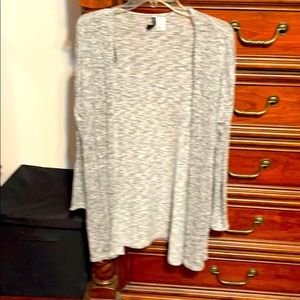 Muted grey lightweight sweater cardigan